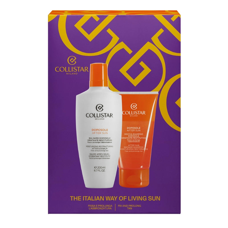Collistar Cofanetto Regalo Balsamo Doposole Idratante Restitutivo 200 ML E Doccia Shampoo Doposole 150 ML