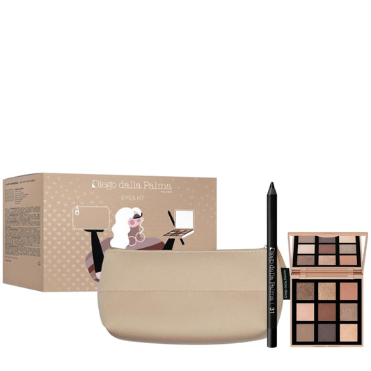 Diego Dalla Palma Cofanetto Regalo Palette Nuda Warm, Matita Occhi Stayonme 31 Nera E Beauty