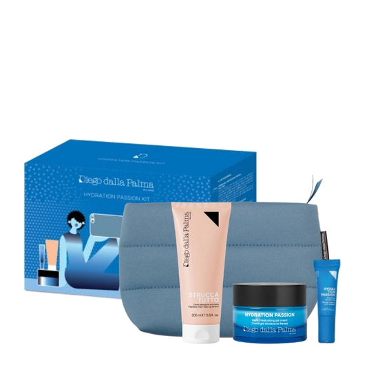 Diego Dalla Palma Cofanetto Regalo Hydration Passion Crema Gel Idratazione Leggera 50 ML, Siero Gel Contorno Occhi, Crema Detergente Struccante 50 ML
