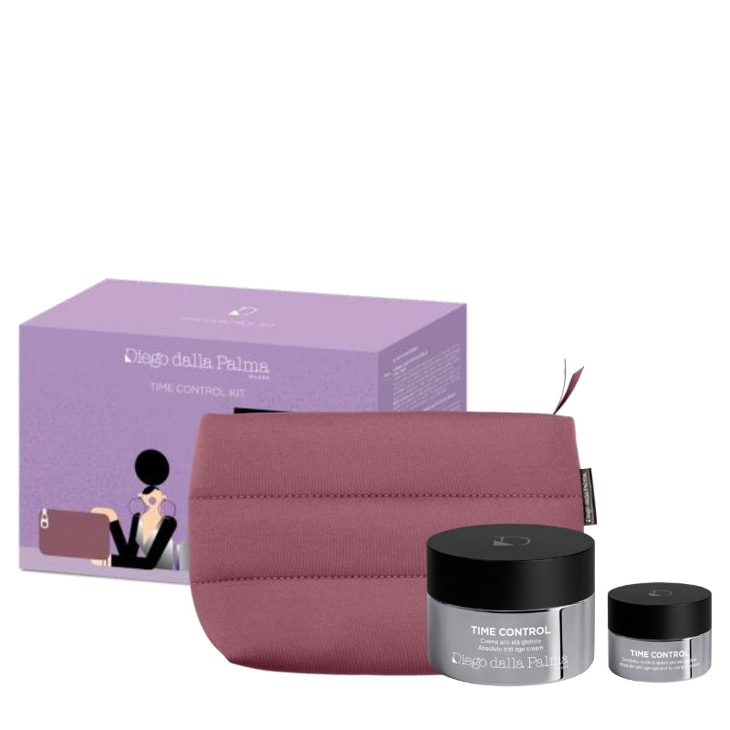 Diego Dalla Palma Cofanetto Regalo Time Control Crema Anti Eta Globale 50 ML, Crema Contorno Occhi E Labbra Anti Eta Globale E Beauty