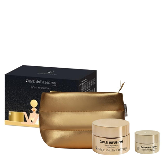 Diego Dalla Palma Cofanetto Regalo Gold Infusion Crema Di Giovinezza 50 ML, Crema Contorno Occhi Di Giovinezza E Beauty