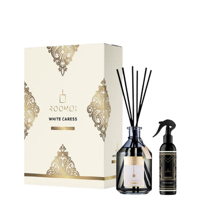 Roomoi Cofanetto Regalo White Caress 200 ML E Spray Ambiente 100 ML