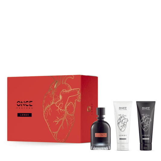 Once Cofanetto Regalo Lorev Eau de Parfum Intense 100 ML, Doccia 100 ML E Latte Corpo 100ML