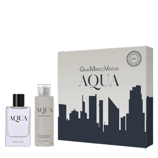 Gian Marco Venturi Cofanetto Regalo Aqua Eau De Toilette 30 ML E Doccia Shampoo 100 ML