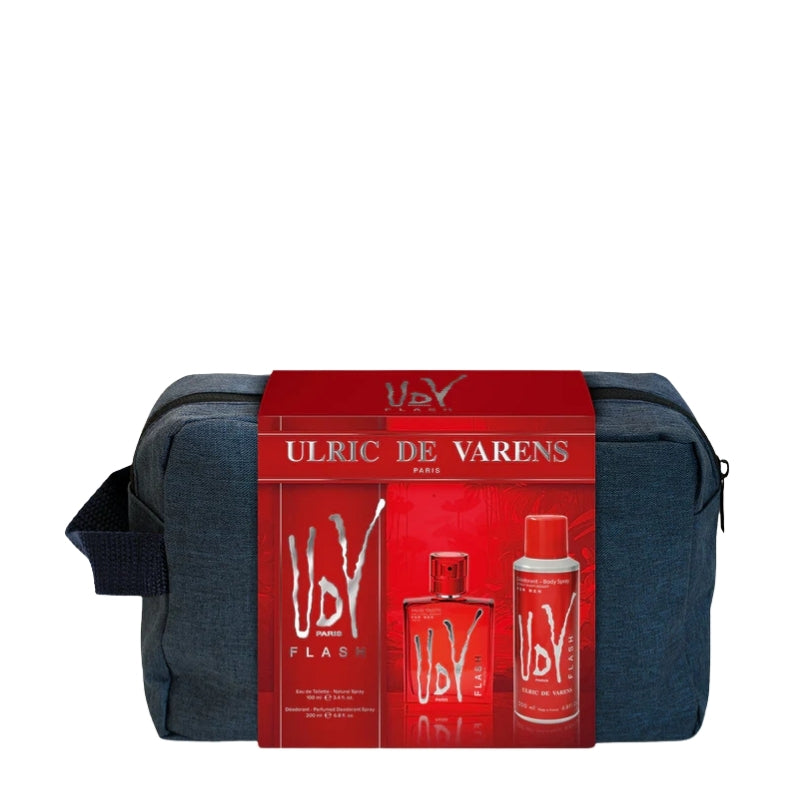 Ulric De Varens Cofanetto Regalo Flash Eau De Toilette 100 ML, Deo Spray 200 ML E Beauty