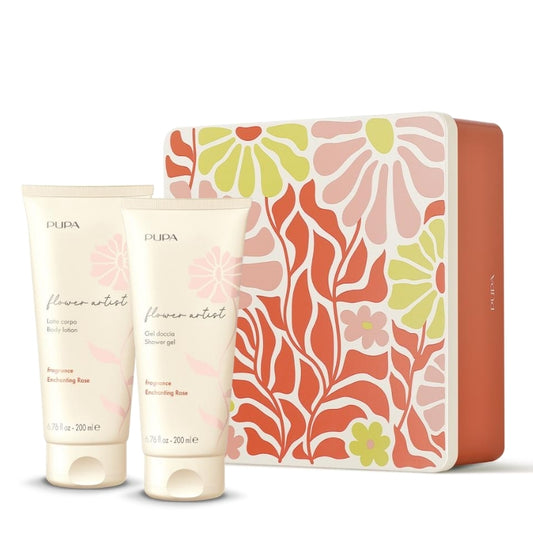 Pupa Flower Artist Doccia 200 ML E Latte Corpo 200 ML Enchanting Rose