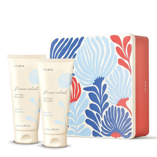 Pupa Flower Artist Doccia 200 ML E Latte Corpo 200 ML Crystal Lotus