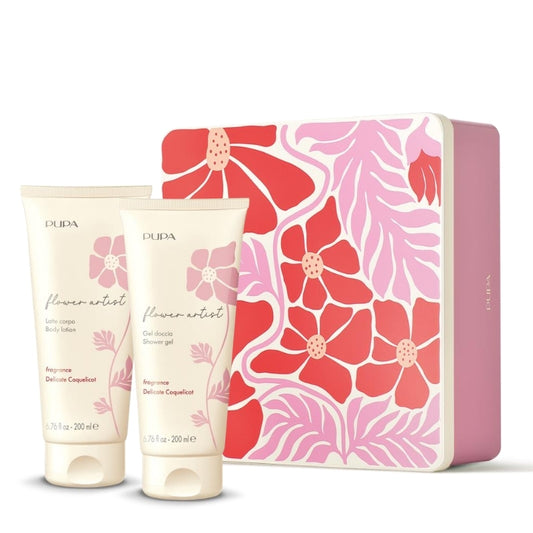 Pupa Flower Artist Doccia 200 ML E Latte Corpo 200 ML Delicate Coquelicot