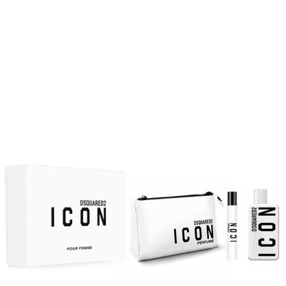 Dsquared Cofanetto Regalo Icon Pour Femme Eau De Parfum 100 ML, Mini Eau De Parfum 10  ML E Beauty
