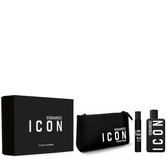 Dsquared Cofanetto Regalo Icon Pour Homme Eau De Parfum 100 ML, Mini Eau De Parfum 10  ML E Beauty