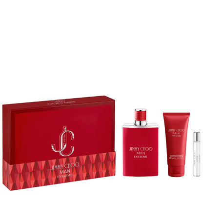 Jimmy Choo Cofanetto Regalo Man Extreme Eau De Parfum 100 ML, Mini Eau De Parfum 7,5 ML E Doccia Gel 100 ML