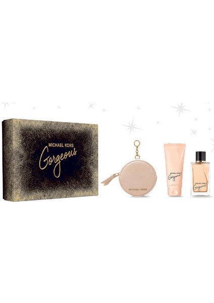 Michael Kors Cofanetto Regalo Gorgeous Eau De Toilette 100 ML, Latte Corpo 100 ML E Portamonete