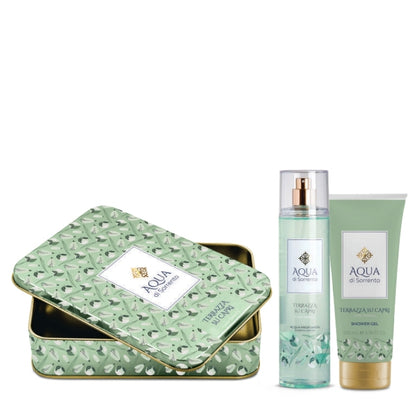 Aqua Di Sorrento Cofanetto Regalo Terrazza Su Capri Acqua Profumata 245 ML E Doccia Gel 200 ML