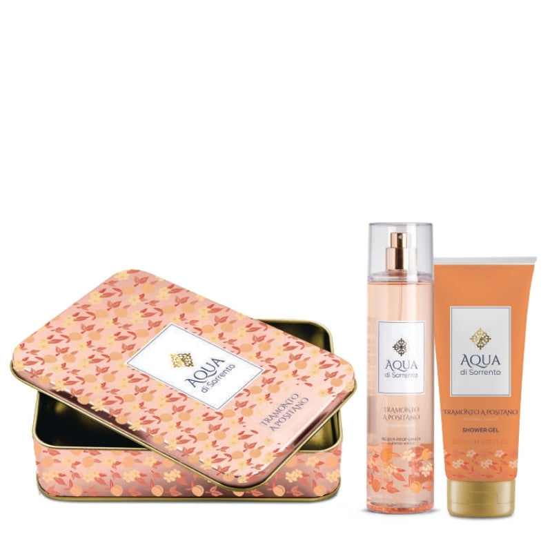 Aqua Di Sorrento Cofanetto Regalo Tramonto A Positano Acqua Profumata 245 ML E Doccia Gel 200 ML
