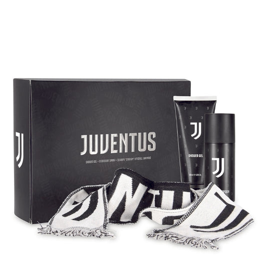 Juventus Cofanetto Regalo Deo Spray 150 ML, Doccia Gel 200 ML E Sciarpa Ufficiale