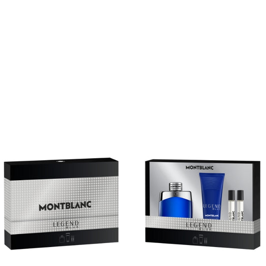 Montblanc Cofanetto Regalo Legend Blue  Eau De Parfum 100 ML, Mini Eau De Parfum 7,5 ML E Doccia Gel 100 ML