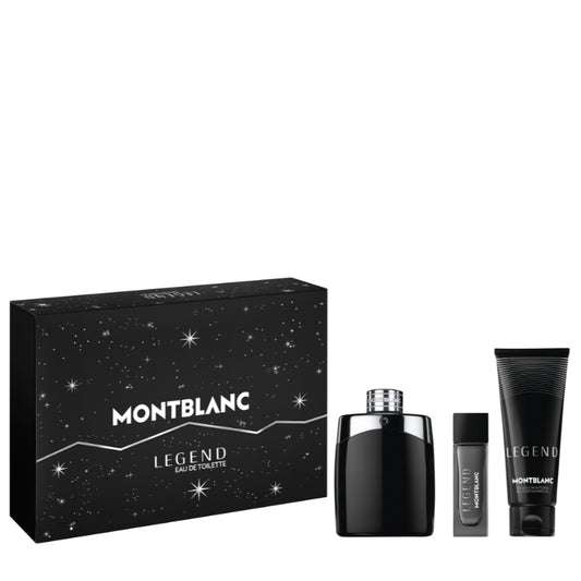 Montblanc Cofanetto Regalo Legend Eau De Toilette 100 ML, Mini Eau De Toilette 7,5 ML E Doccia Gel 100 ML