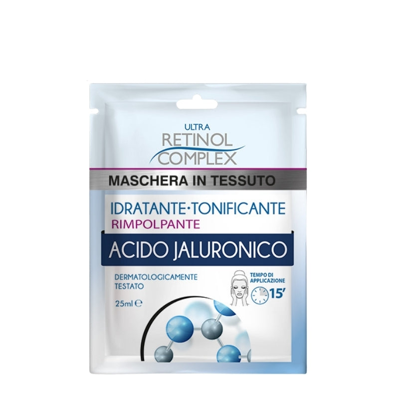 Retinol Complex Maschera Viso Idratante In Tessuto Con Acido Ialuronico