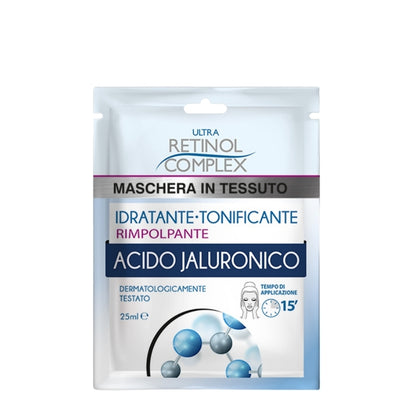 Retinol Complex Maschera Viso Idratante In Tessuto Con Acido Ialuronico