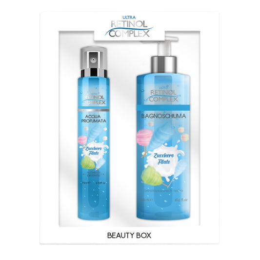 Retinol Complex Bagnoschiuma 500 ML e Acqua Profumata 75 ML Zucchero Filato