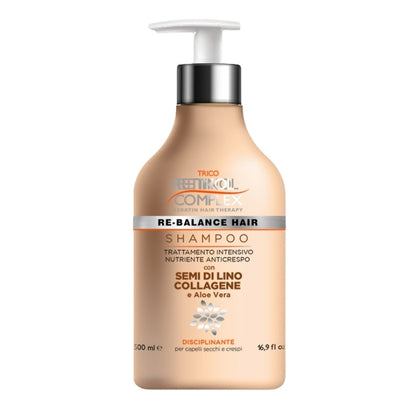 Trico Retinol Complex - Shampoo trattamente nutriente anticrespo con semi di lino collagene e aloe vera 500 ML