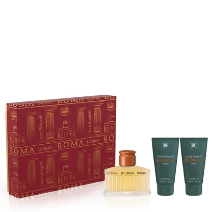 Biagiotti Cofanetto Regalo Roma Uomo Eau De Toilette 75 ML E 2 Doccia Gel 50 ML