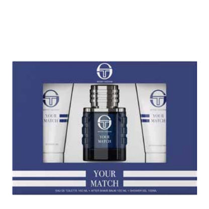 Sergio Tacchini Your Match Eau De Toilette 100 ML, Dopobarba 100 ML E Doccia Gel 100 ML