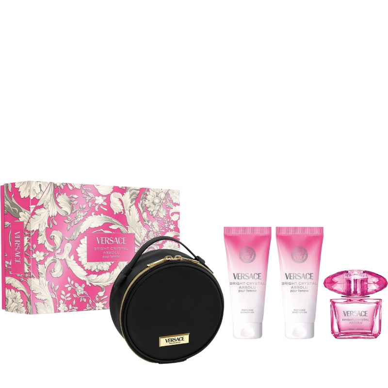 Versace Cofanetto Regalo Bright Crystal Absolu Eau De Parfum 90 ML, Doccia Gel 100 ML, Latte Corpo 100 ML E Beauty