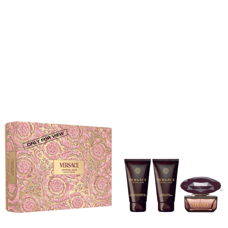 Versace Cofanetto Regalo Crytal Noir Eau De Parfum 50 ML, Doccia 50 ML E Latte Corpo 50 ML
