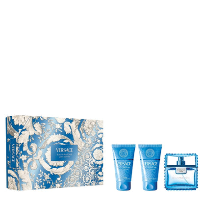 Versace Cofanetto Regalo Eau Fraiche Eau De Toilette 50 ML, Doccia Gel 50 ML E Dopobarba Balsamo 50 ML