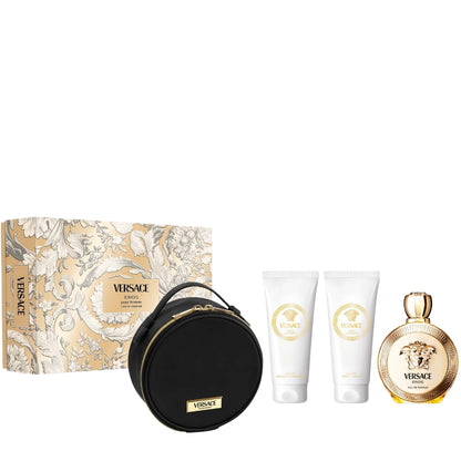 Versace Cofanetto Regalo Eros Pour Femme Eau De Parfum 100 ML, Doccia Gel 100 ML, Latte Corpo 100 ML E Beauty