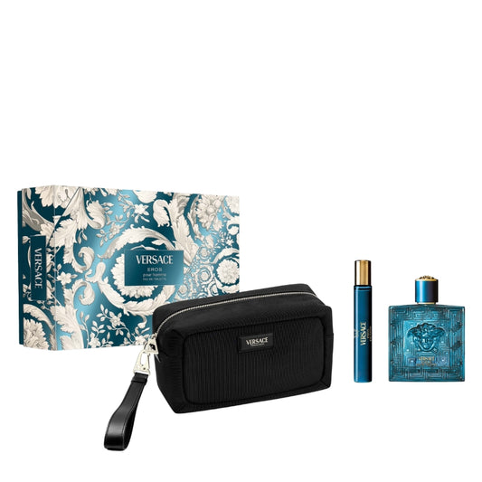 Versace Cofanetto Regalo Eros Pour Homme Eau De Toilette 100  ML, Mini Eau De Toilette 10 ML E Beauty