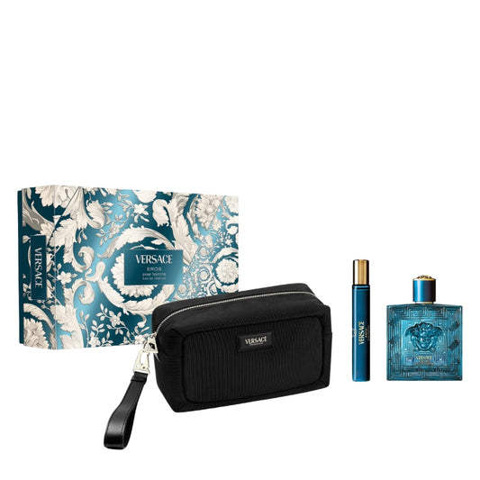 Versace Cofanetto Regalo Eros Pour Homme Eau De Parfum 100  ML, Mini Eau De Parfum 10 ML E Beauty