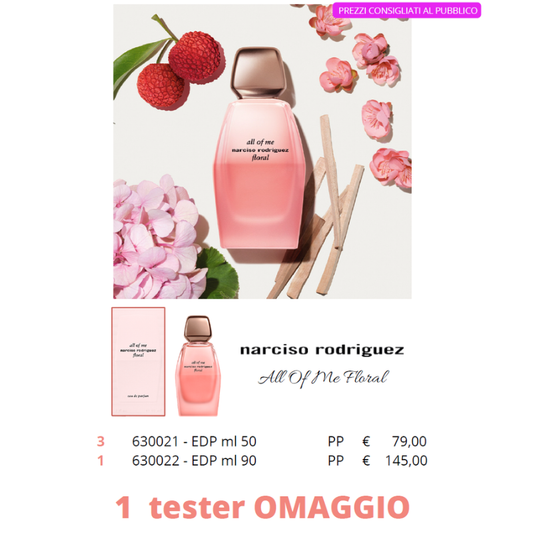 Pacchetto TESTER Narciso Rodriguez All Of Me Floral