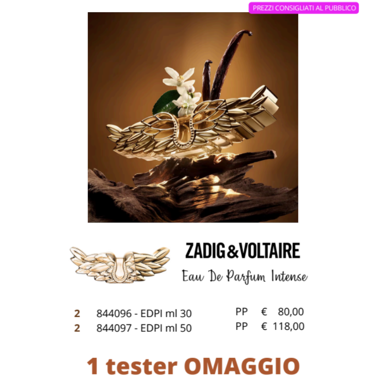 Pacchetto TESTER Zadig & Voltaire Eau de Parfum Intense